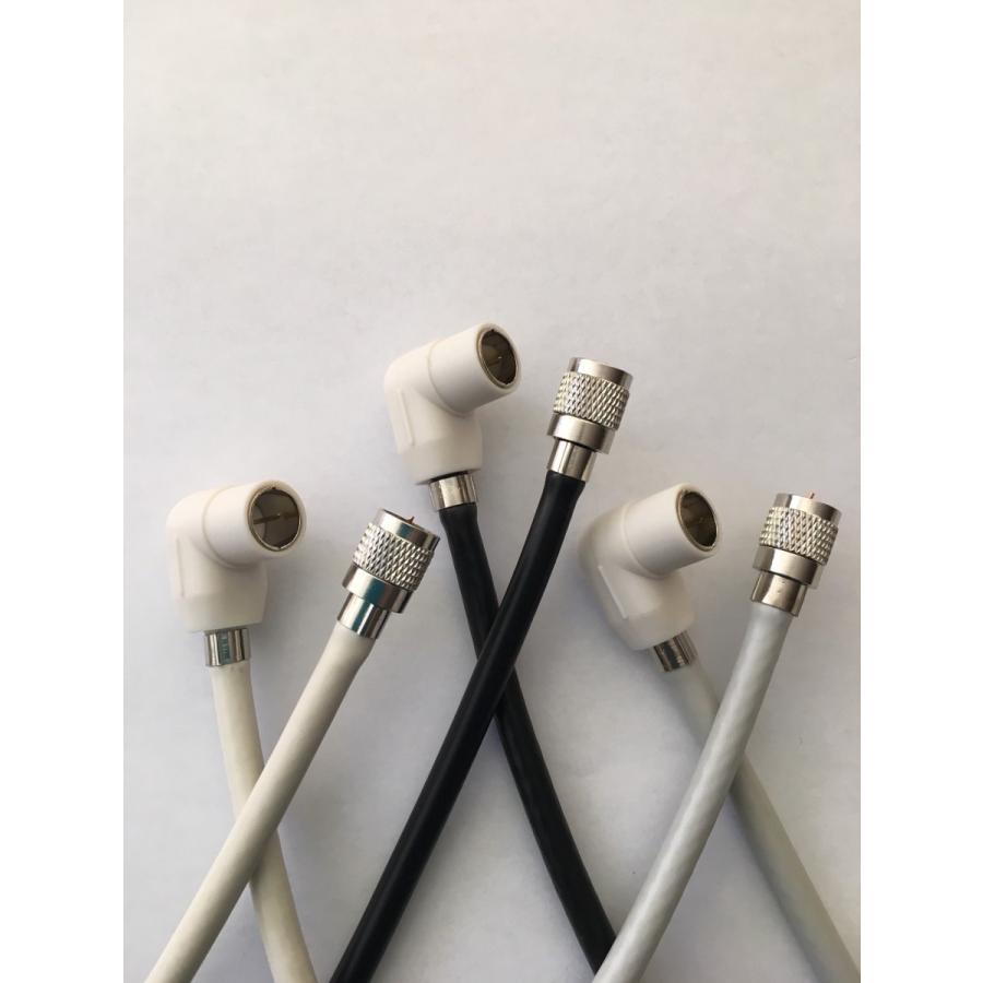 テレビ接続ケーブル S5C-FB 4K8K対応!1.5m~30m 色を選べる!丸型ネジ込み × L型プッシュ接栓付!25M-○〇